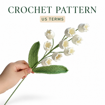 Lilyrosy Crochet Lily of Valley flower pattern with step-by-step video tutoria