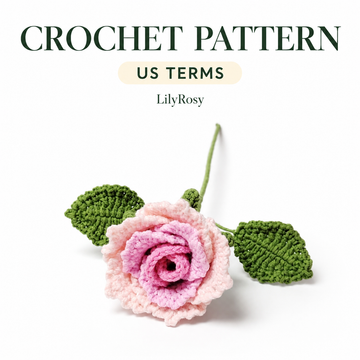 Patrón de crochet mandala rosa, patrón pdf en inglés, ramo de flores DIY, patrón de crochet para principiantes,lilyrosy