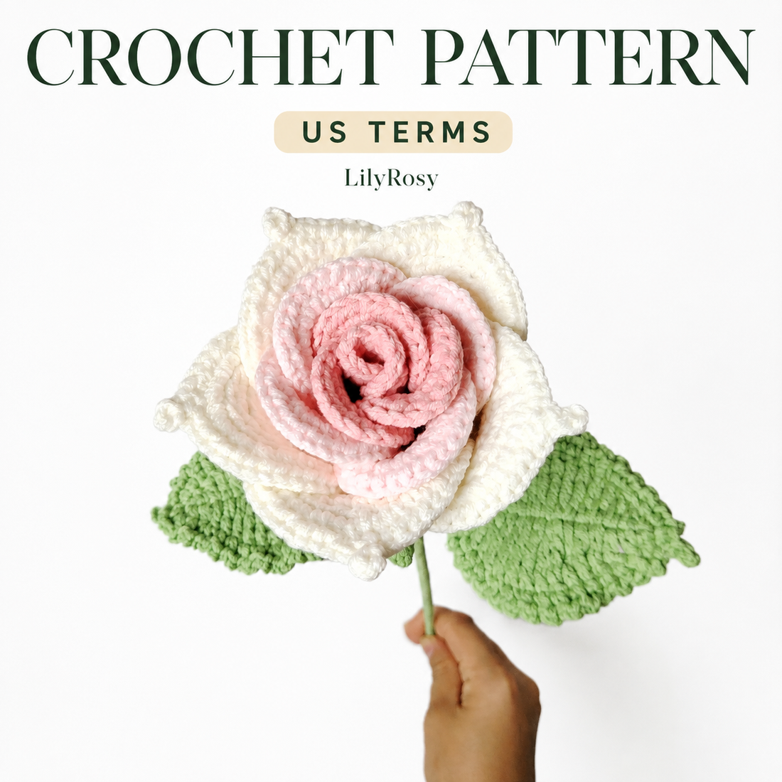 Thai  rose PDF pattern small version  (US terms)