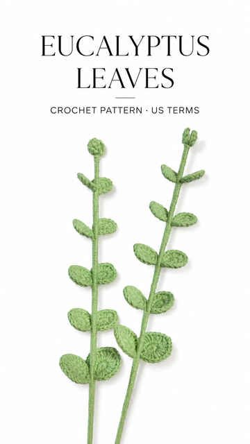 hoja A patrón de crochet, patrón pdf en inglés, ramo de flores DIY, patrón de crochet para principiantes, lilyrosy