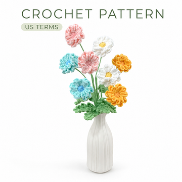 Patrón de crochet flor rosa copa de vino, patrón pdf en inglés, ramo de flores DIY, patrón de crochet para principiantes,lilyrosy