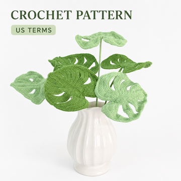 Lilyrosy Crochet monstera leaf patterns with step by step video tutorial