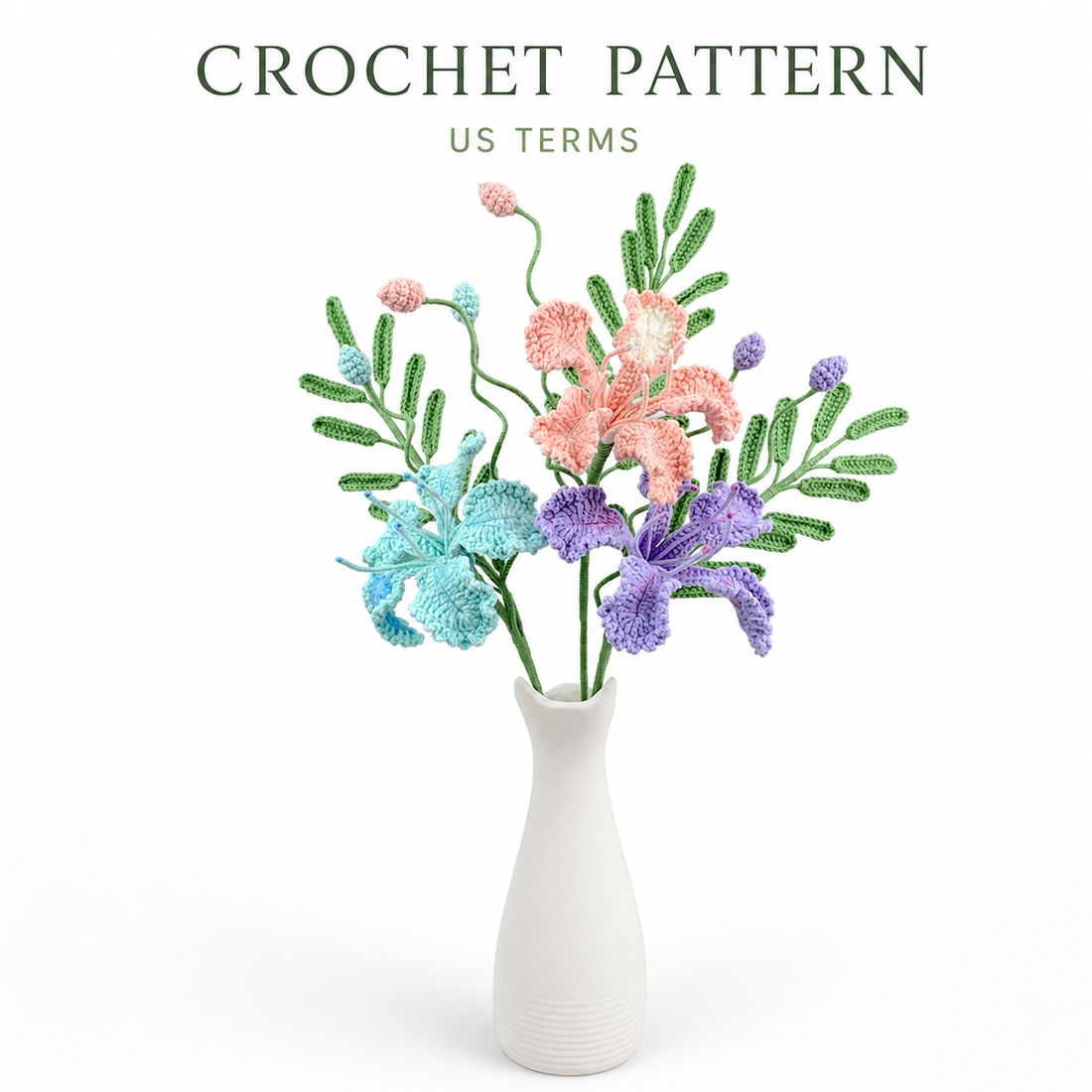 PDF pattern with video tutorial  crochet flame flower