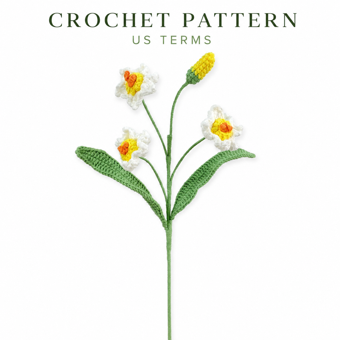 Lilyrosy crochet daffodil patterns with step by step video tutorial