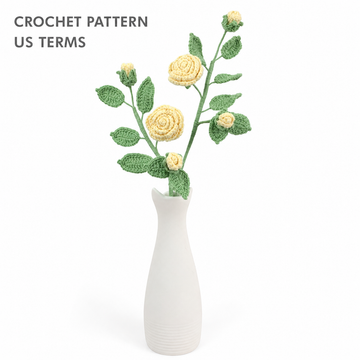 PDF pattern with video tutorial  Crochet  Camellia Flower