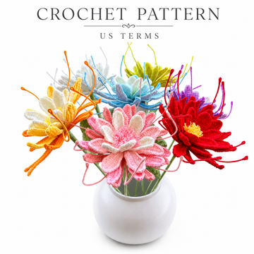 Lilyrosy Crochet Epiphyllum Flowers Patterns with Step by Step Video Tutorial