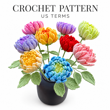 Lilyrosy Crochet Dahlia Flowers Patterns with Step by Step Video Tutorial