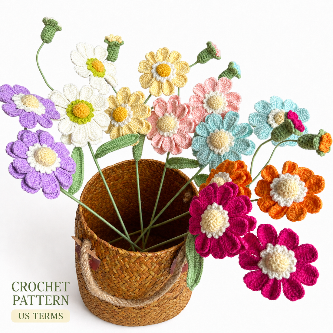 Lilyrosy crochet zinnia pattern  with step by step video tutorial