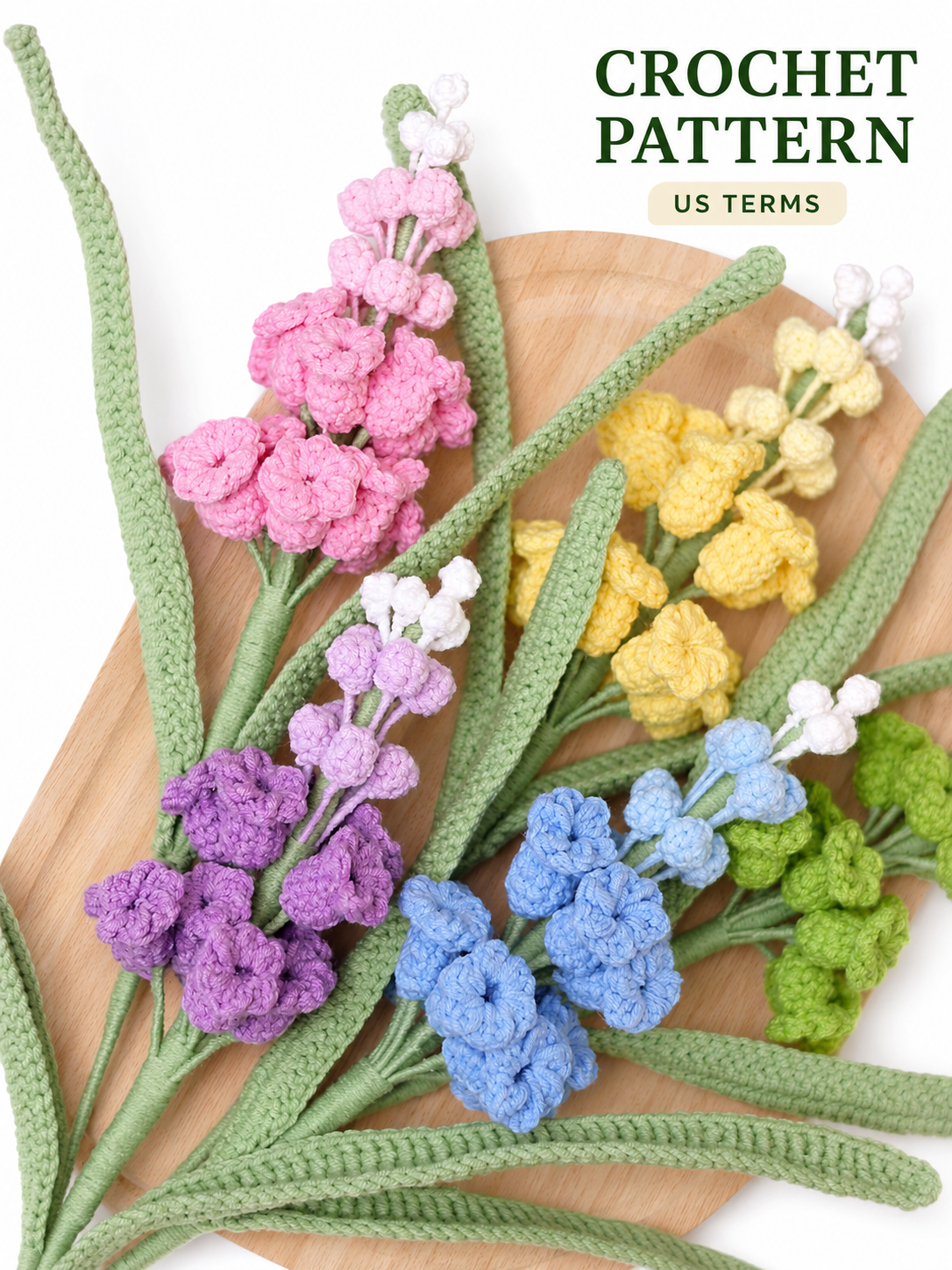 Lilyrosy Crochet Hyacinth Flowers Patterns with Step-by-Step Video Tutorial