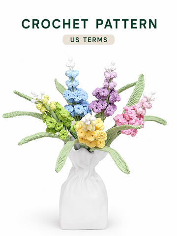 Lilyrosy Crochet Hyacinth Flowers Patterns with Step-by-Step Video Tutorial