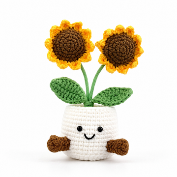 Handmade Crochet flower Pots, hoilday gifts,home decor