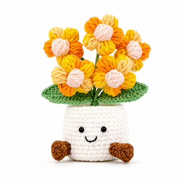 Handmade Crochet small puff Pots, hoilday gifts,home decor