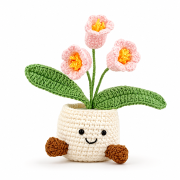 Handmade Crochet  small lily of the valley Pots, hoilday gifts,home decor
