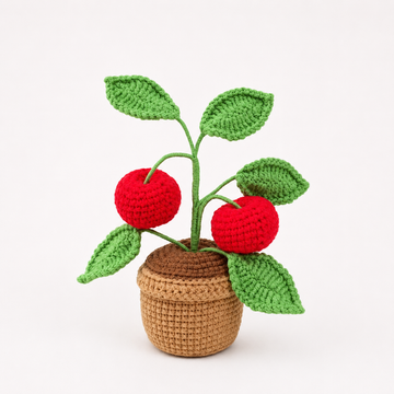 Handmade Crochet Apple plant Pots, hoilday gifts,home decor