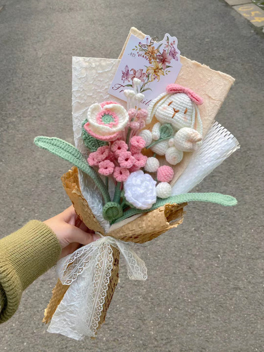 crochet bouquet,handmade flower,birthday gift,wedding gift,gift for girlfriend/friend/mom