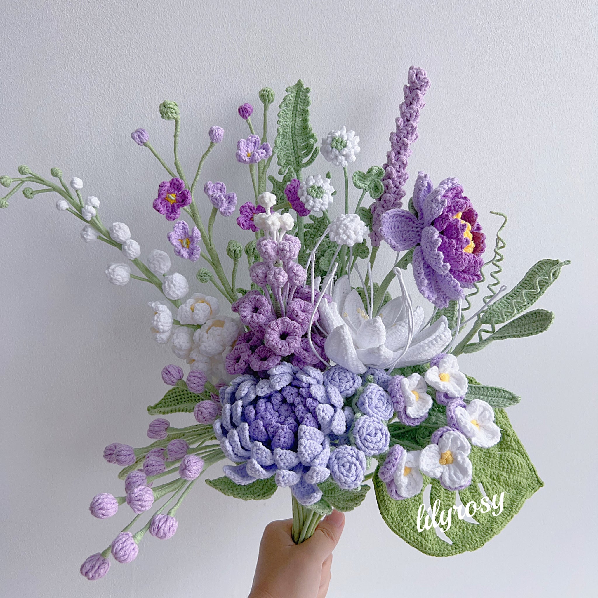 Ramo de flores de ganchillo Regalo de San Valentín para ella