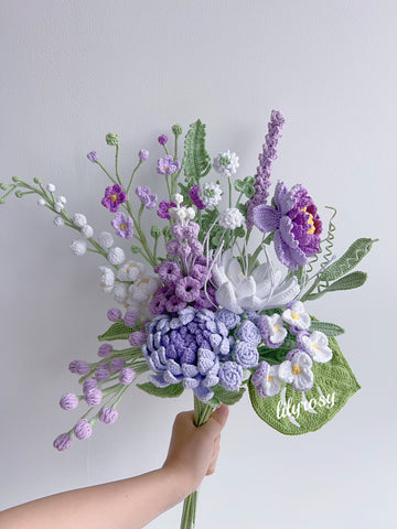 Ramo de flores de ganchillo Regalo de San Valentín para ella