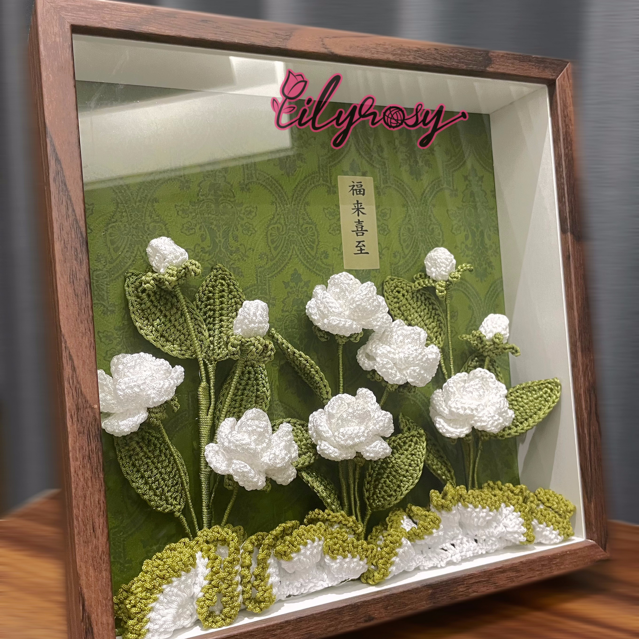 Handmade gifts|Crochet jasmine photo frame ,table  Decor, Office decor,home decor