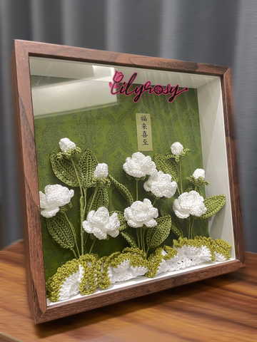 Handmade gifts|Crochet jasmine photo frame ,table  Decor, Office decor,home decor