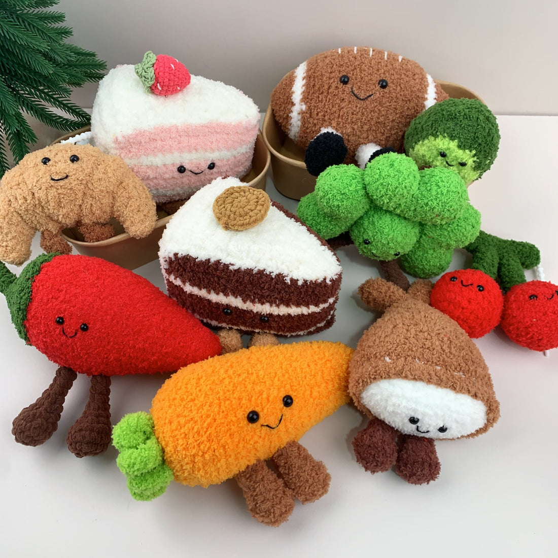 Crochet Jellycat Plush, Handmade gifts, friuts and vegetable collection
