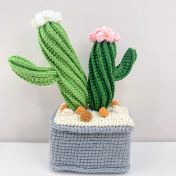 Handmade Crochet Rain Lily flowers plant Pots, hoilday gifts,home decor