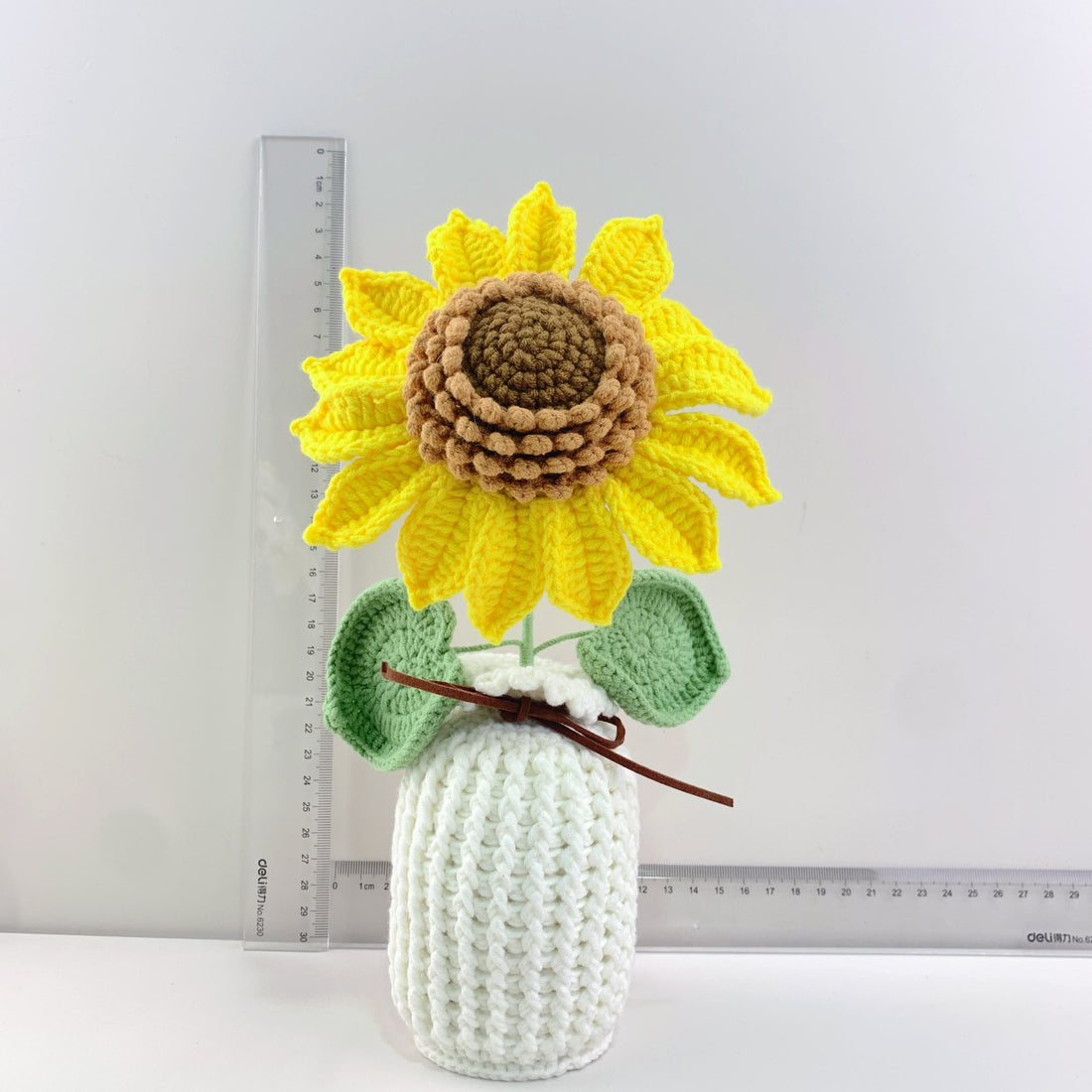 Handmade Crochet sunflowers plant Pots, hoilday gifts,home decor