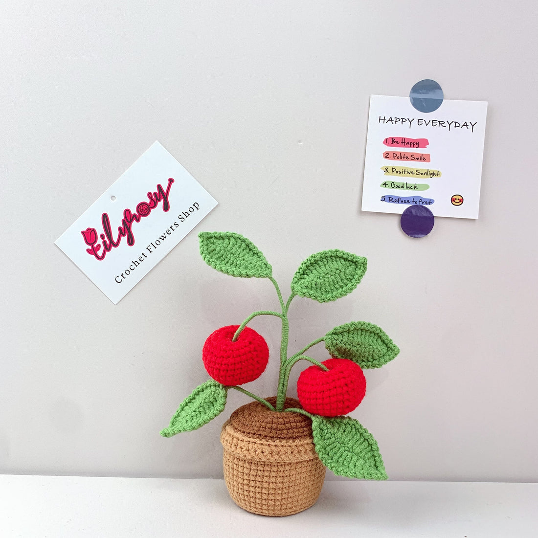 Handmade Crochet Apple plant Pots, hoilday gifts,home decor