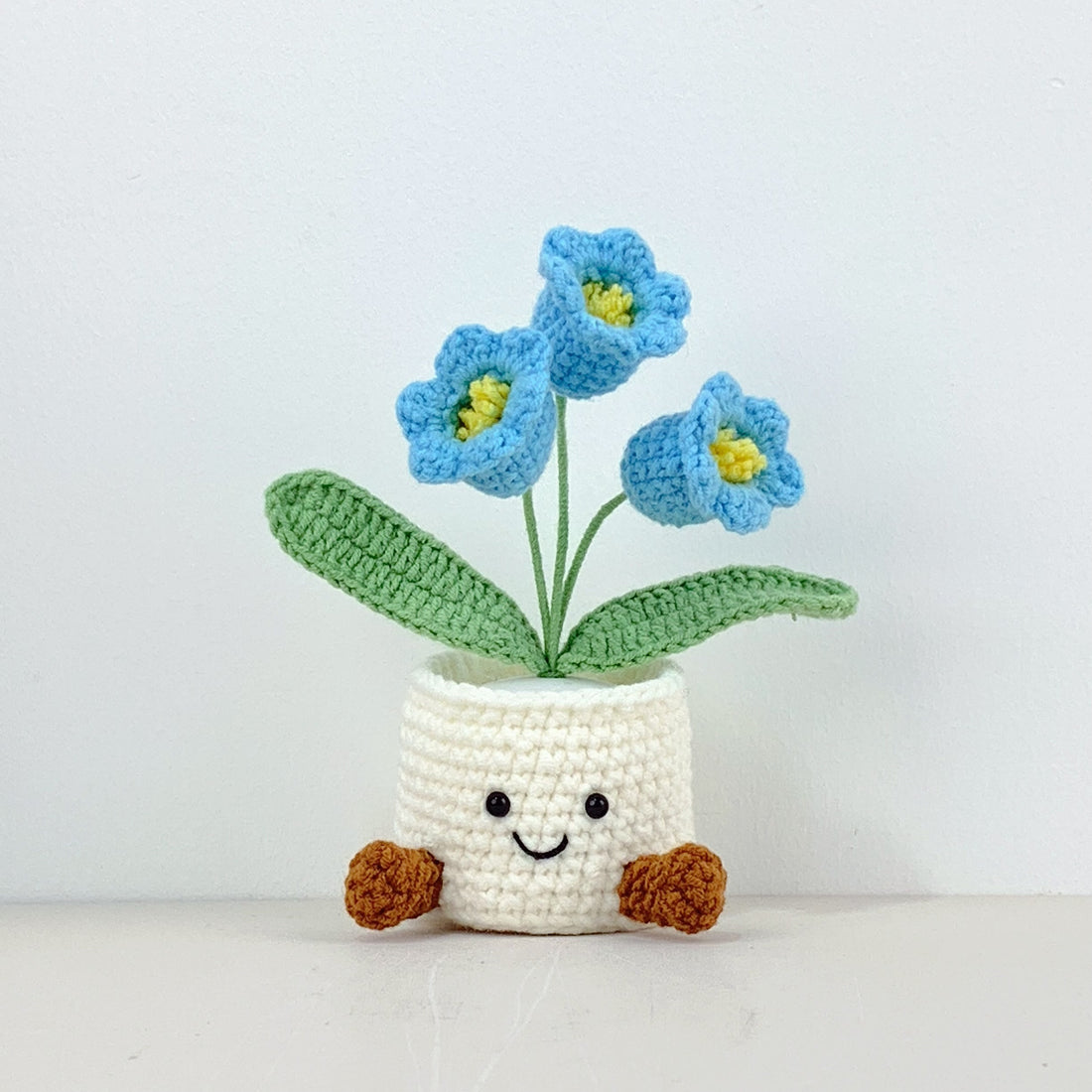 Handmade Crochet  small lily of the valley Pots, hoilday gifts,home decor