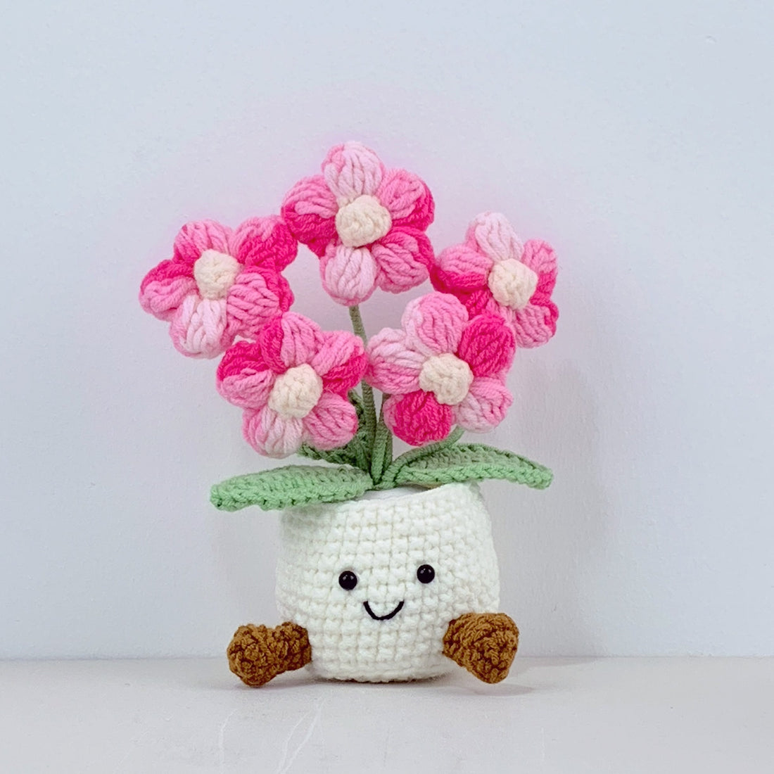 Handmade Crochet small puff Pots, hoilday gifts,home decor