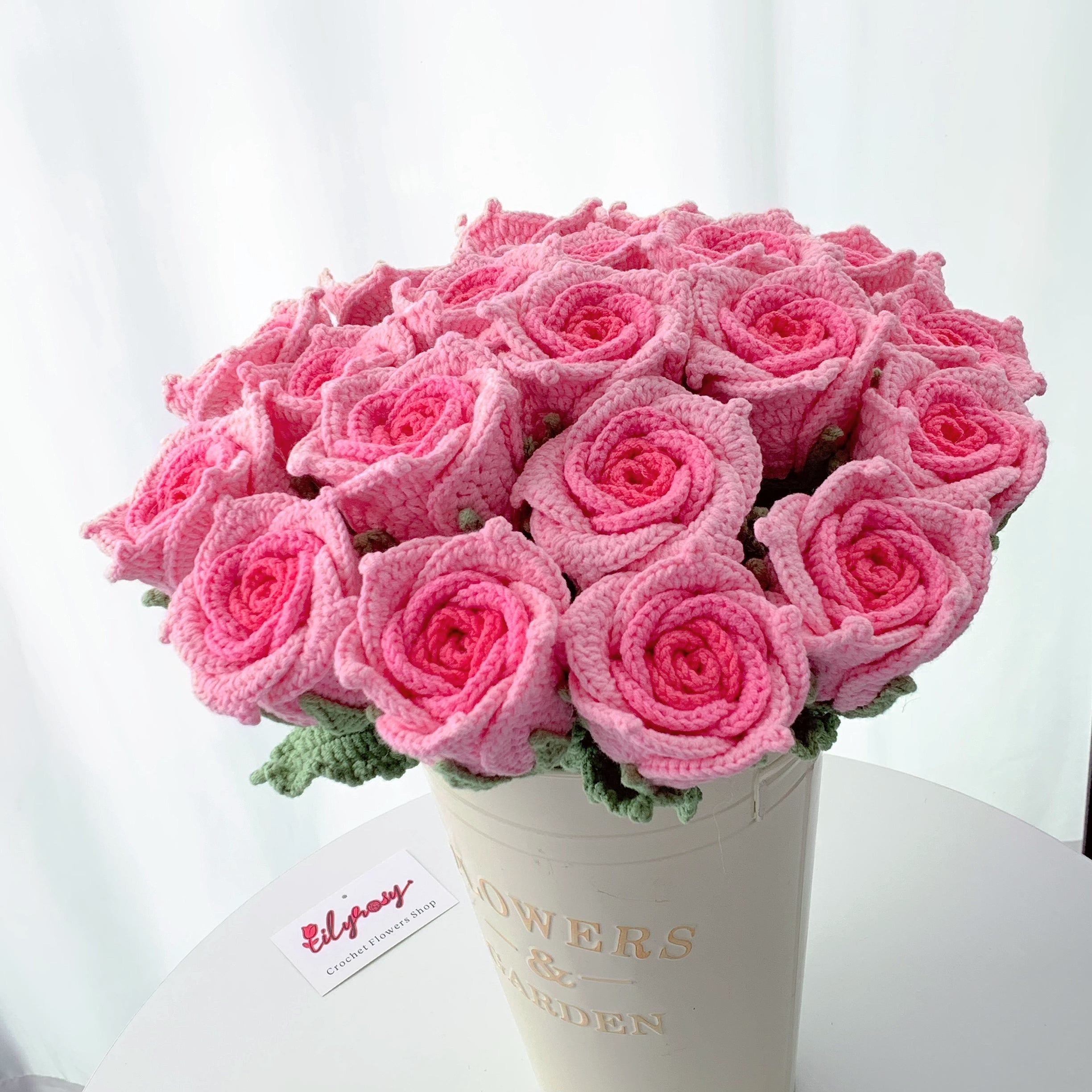Lilyrosy Crochet main flower in floral arrangement – Lilyrosy LLC