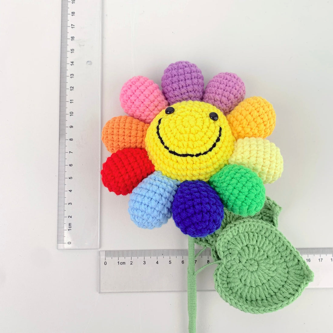 Handmade crochet Smile sunflower Bouquet,Valentine's Day gift, gifts for any occasion