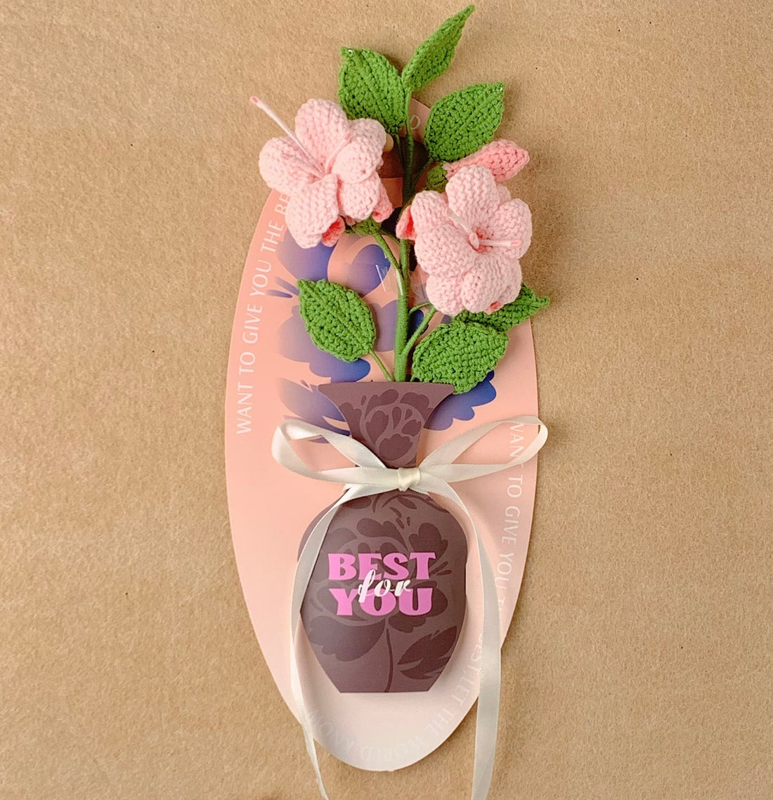 Handmade Crochet Fuchsia flower Bouquet,Valentine's Day gift, gifts for any occasion