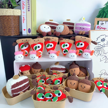 Crochet Jellycat inspired Plush, keychain, Handmade gifts, bread collection