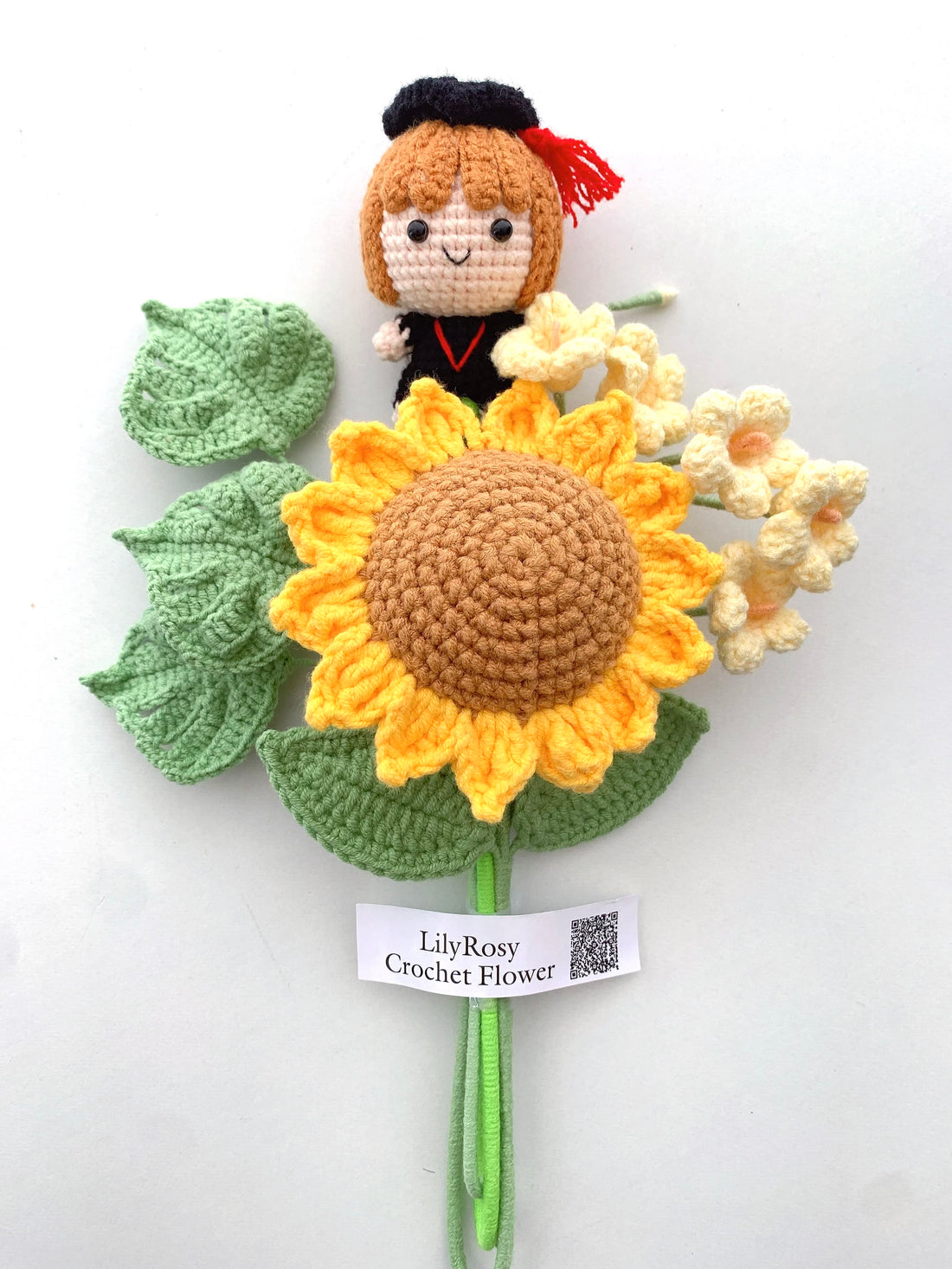 Handmade Crochet SunFlower Bouquet ,graduation Day gift, gifts for any occasion