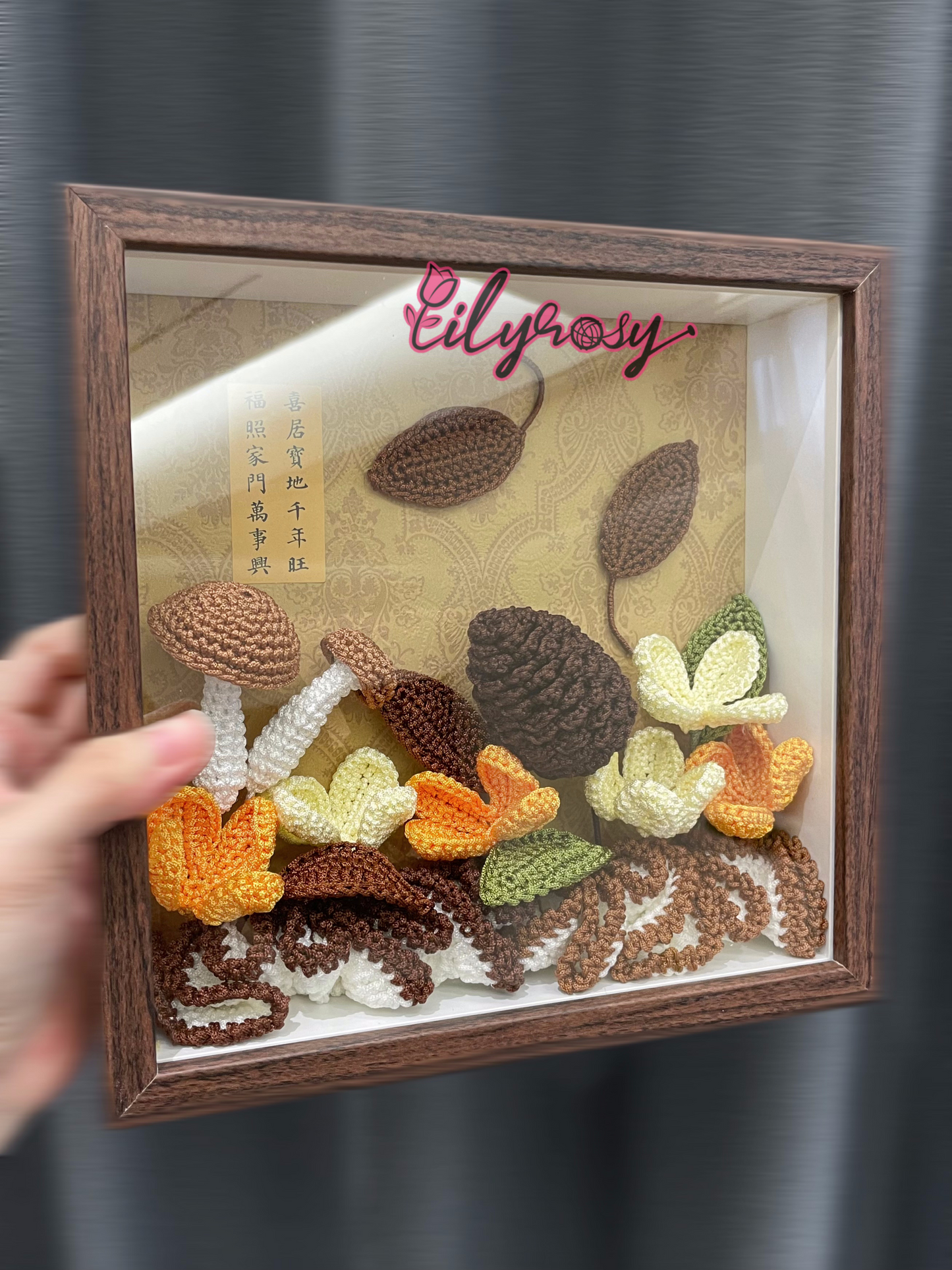 Handmade gifts|Crochet mushrooms photo frame ,table  Decor, Office decor,home decor