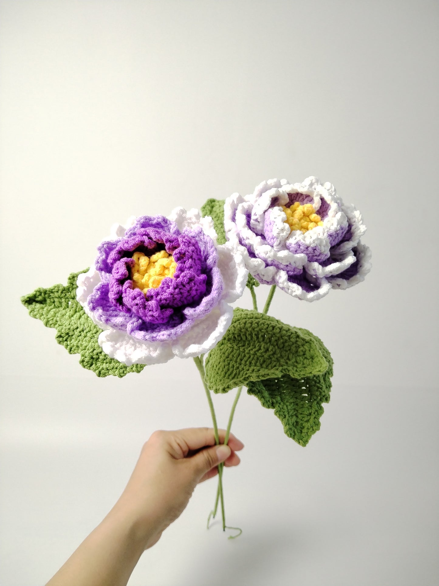 Patrón peonía a crochet, patrón pdf en inglés, ramo de flores DIY, patrón a crochet para principiantes,lilyrosy