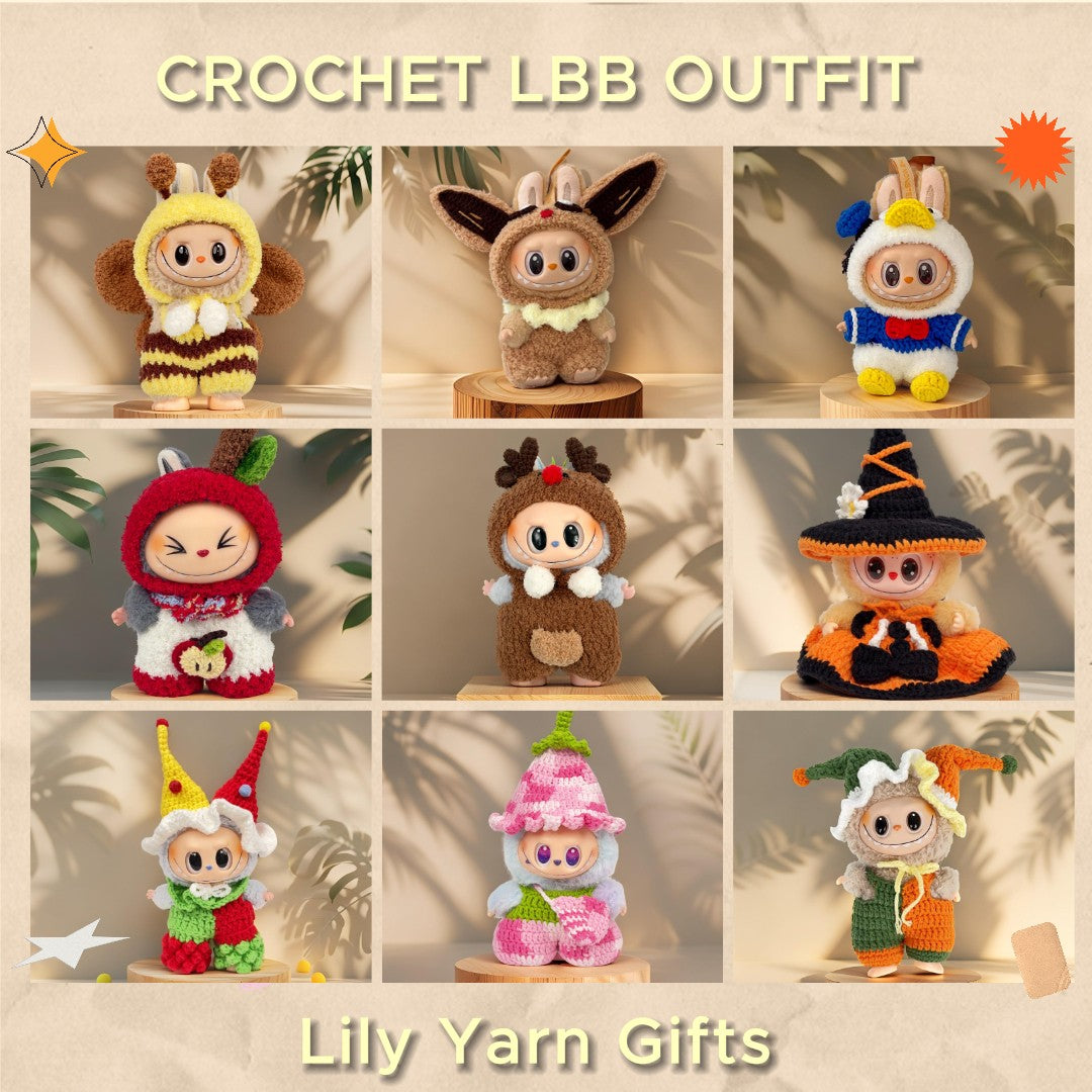Customisable Labubu Crochet Labubu Outfit, Handmade Customizable Clothes for Labubu Lovers ...