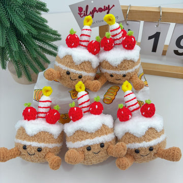 Crochet Jellycat inspired Plush, keychain, Handmade gifts, cake anf juice collection