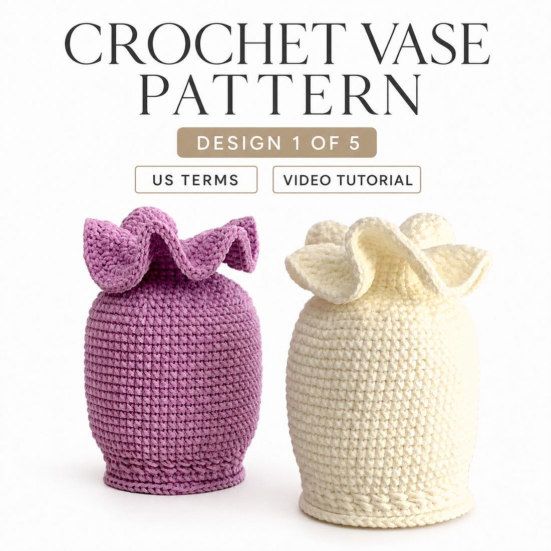 6-in-1 Crochet Vase Pattern Bundle
